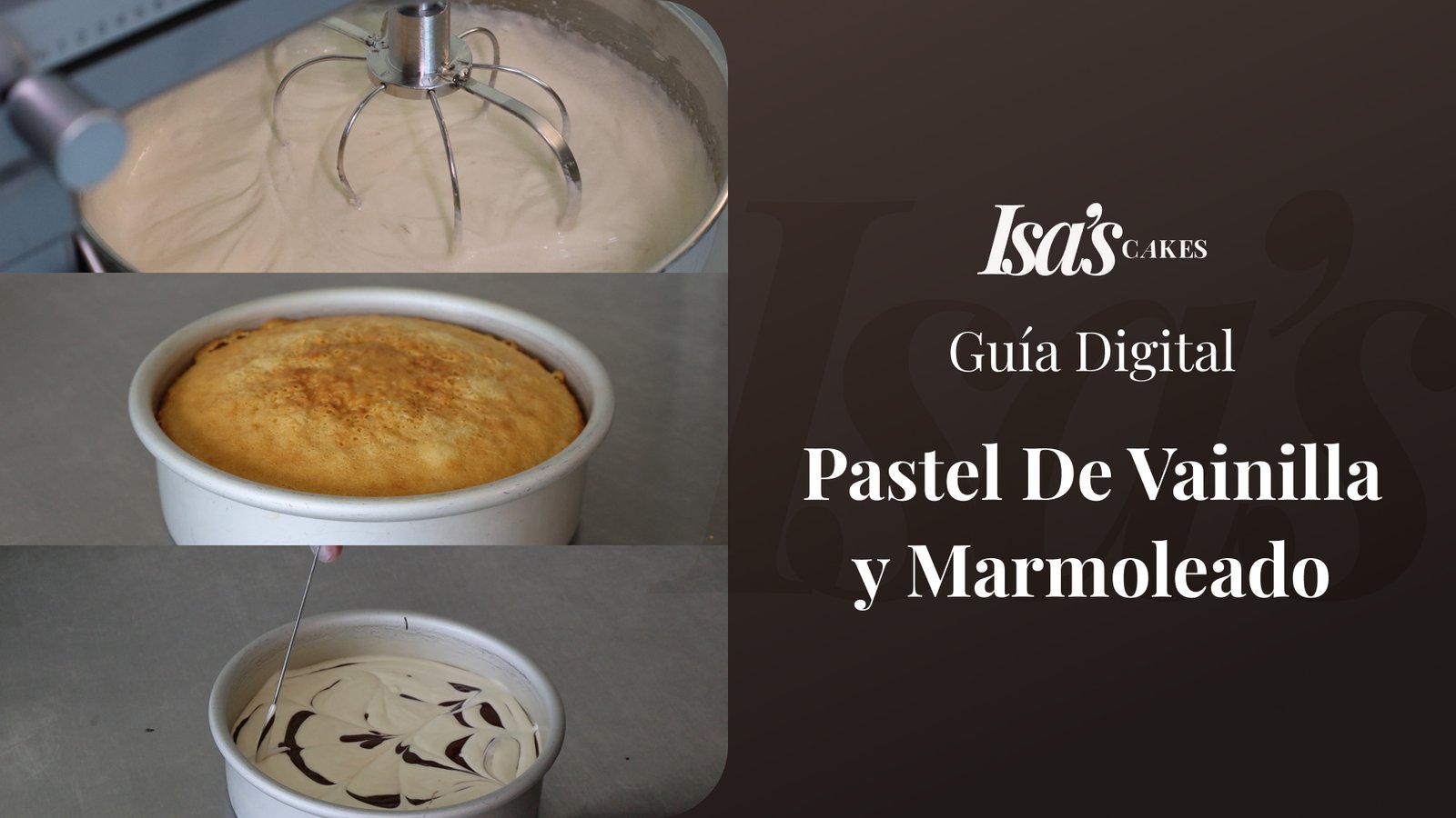 Guía de Pastel de Vainilla y Marmoleado